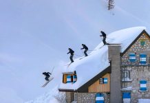 The Rooftop of Sella Nevea Lodge Becomes a Perfect Training Spot
