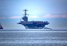 American Warship in the Gulf of Trieste