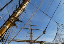 Amerigo Vespucci Ship Docks in Trieste
