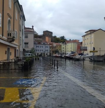 Flood Barriers Shield Muggia’s Historic Center as High Tides Peak