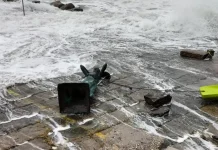 Exceptional Storm Hits Barcola. Viale Miramare Emergency Road Closure