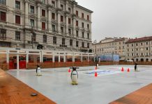 Ice Skating Rink Inaugurated in Piazza Ponterosso