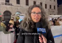 Ice Skating Rink Inaugurated in Piazza Ponterosso