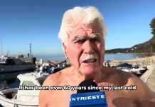 Trieste’s Mario Cigar Keeps New Year’s Day Tradition Alive With Barcola Dive