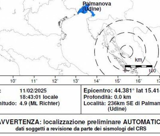 Minor Earthquake Felt Near Valvasone Arzene in FVG