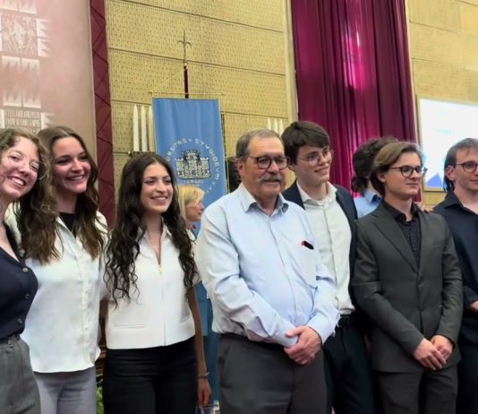 Two Nobel Laureates Share Their Stories Before a Packed Aula Magna at the University of Trieste