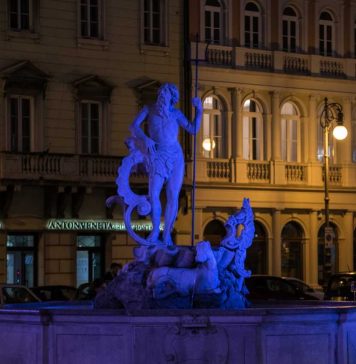 Trieste’s Neptune Fountain to Glow Blue for National Day Honoring Civilian Victims of War